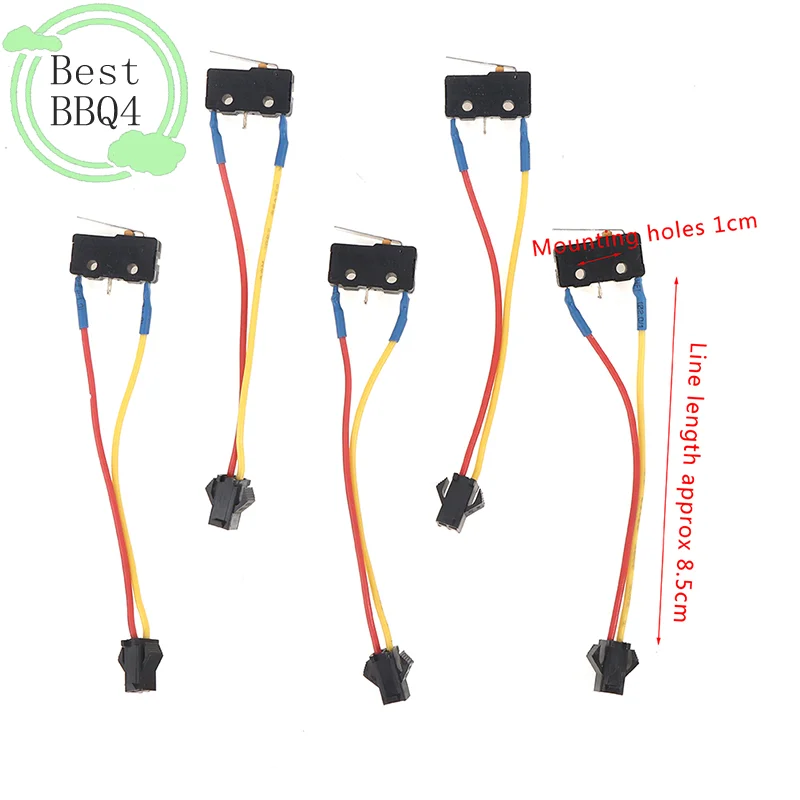 (BBQ4)5Pcs Home Appliance Parts Gas Water Heater Two-wire Micro Switch With Splinter Gas Water Heater Micro Switch