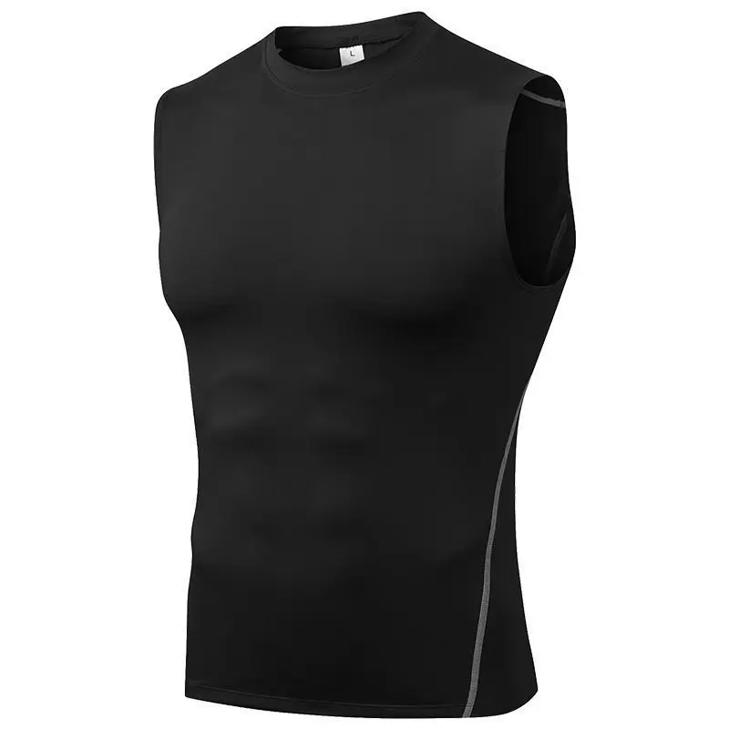 Men Gym T-Shirt Bodybuilding Basketball Tank Top Man Quick Dry Compression Sleeveless Shirt Fitness Singlets Vest Male Clothes