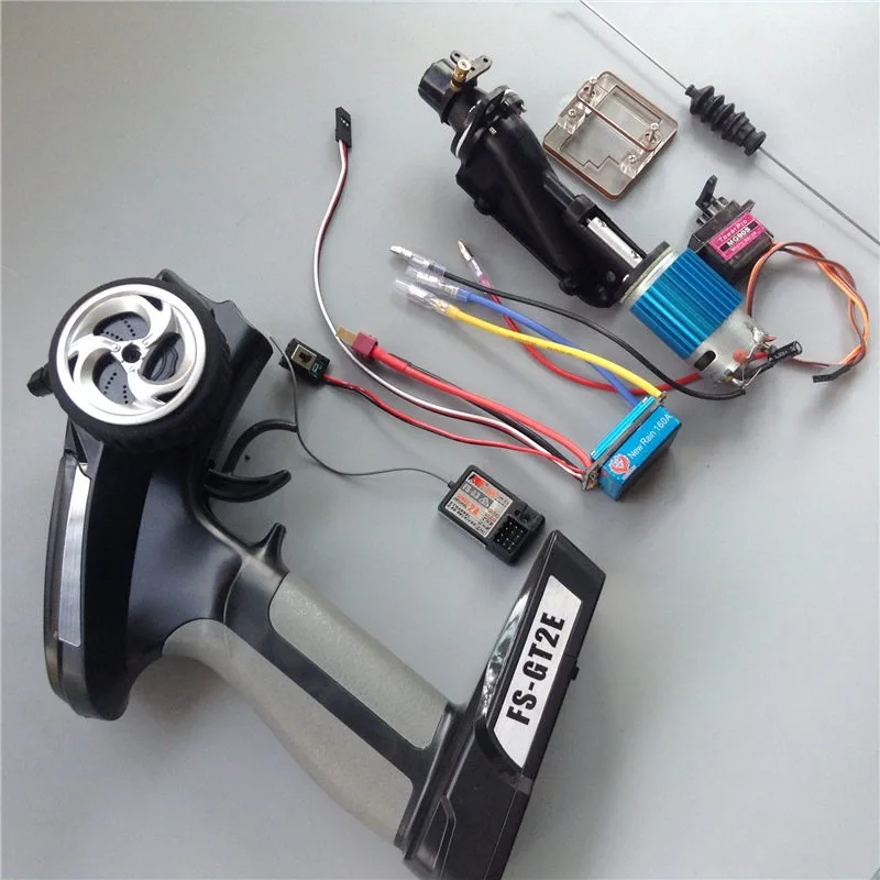 390 jet pump power set, remote control 160A ESC DIY boat accessories, use 2s 7.4v
