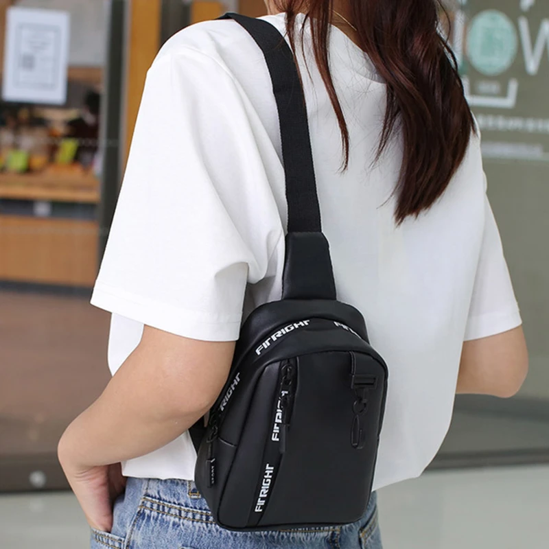 Women Bag Chest Bags Soft PU Leather New Trend Bags Female Crossbody Bag Shoulder Messenger Bags Multiple Pockets Pack Designer