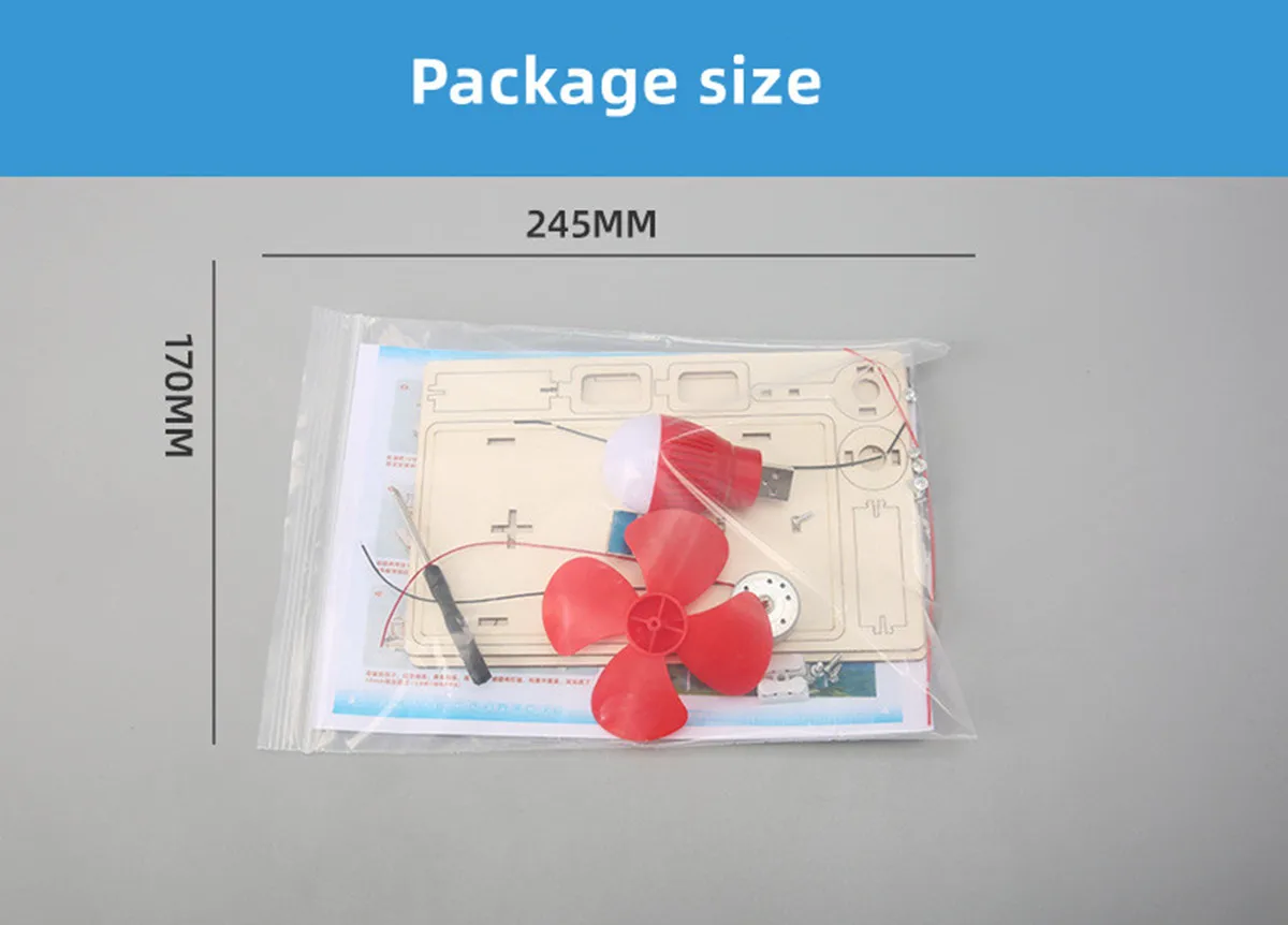 Modello di generatore eolico in legno fai-da-te giocattolo scientifico per bambini Kit di fisica con tecnologia divertente giocattoli educativi per bambini giocattolo per l'apprendimento