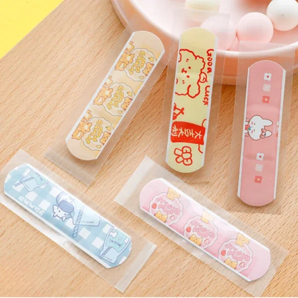 40 Stuks Schattige Cartoon Kinderen Bandage Waterdichte Ademende Kinderen Kleine Wond Hemostatische Dressing Patch Anti-Wear Hak Sticker