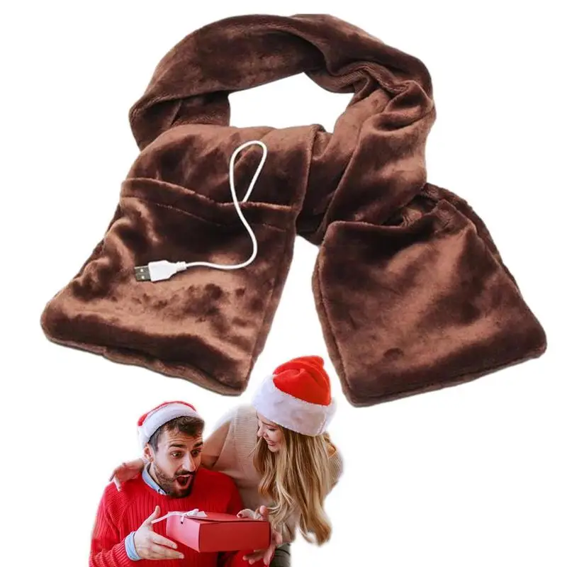 

Heated Scarfs For Women Adjustable USB Electric Heating Pad Wrap Winter Soft And Warm Scarf For Backpacking Hiking