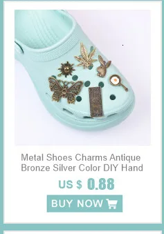1Pcs Crown Alphabet A-Z Letters Metal 3D Shoe Charms Garden Shoes Accessories Decoration Fit Kids Girls Women Gift
