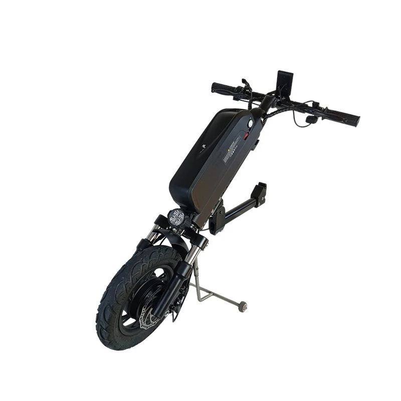 Wheelchair front end modification, front-drive wheelchair traction electric front wheelchair quick release folding for disabled