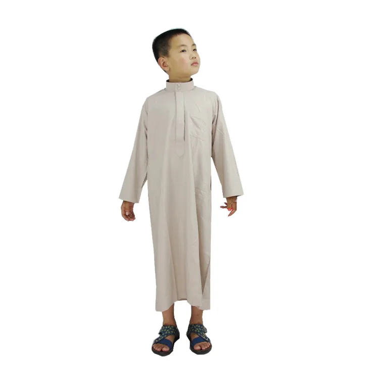Nuovo arrivo Medio Oriente Dubai Musulmano Teen Boy Robe Bambini islamici Abbigliamento ricamato Thobe moda musulmana