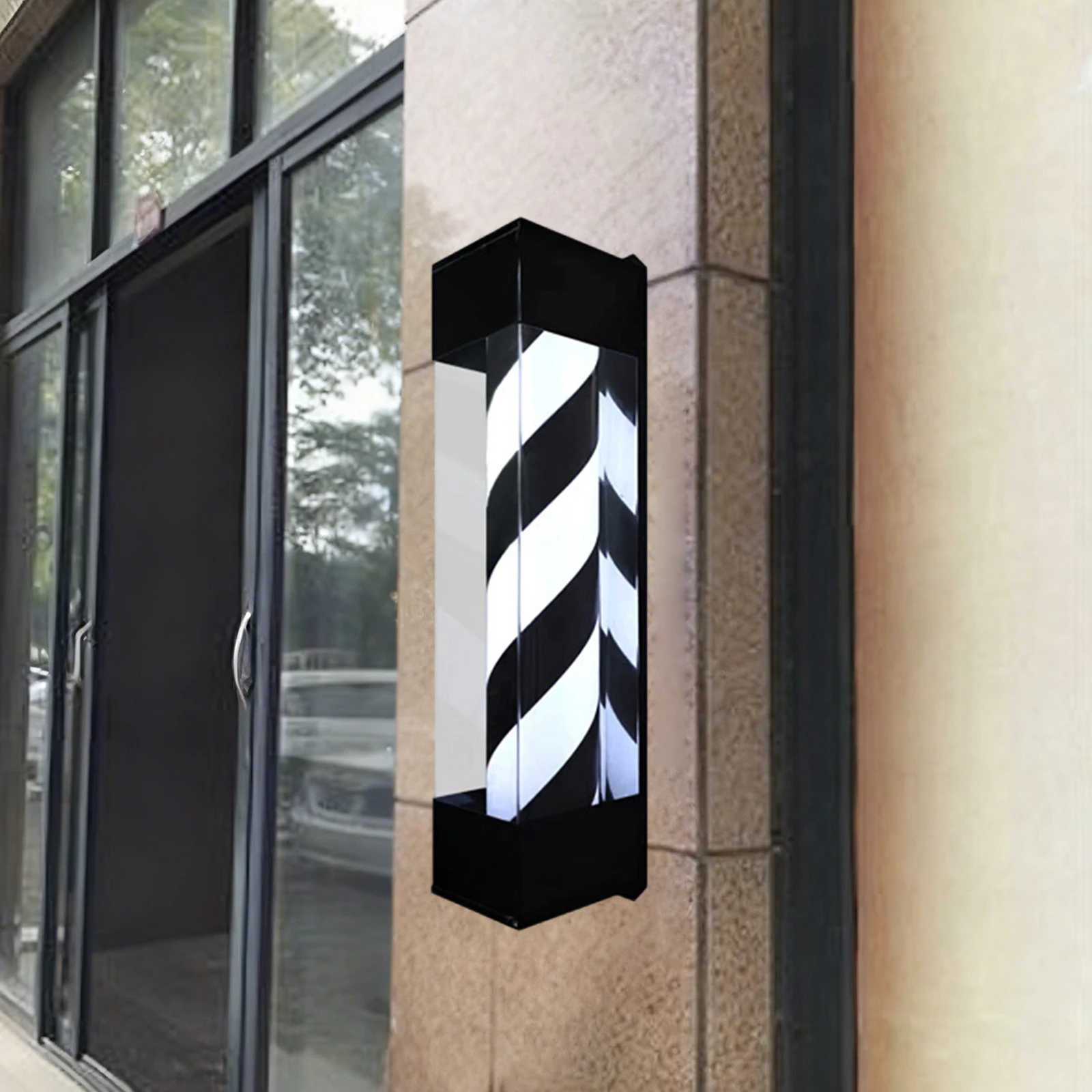 Barbershop Pole Light Led Vintage Barber Shop Rotating Light Hairdressing Equipment Waterproof Nightlight for Outside Hair Salon
