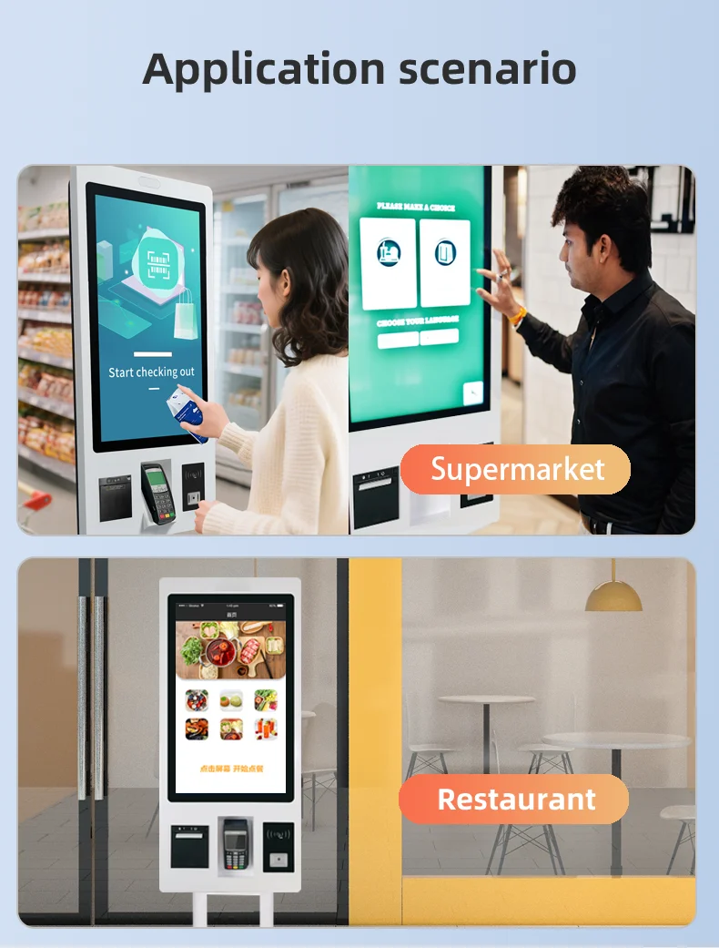 55 Inch Indoor Floor Standing LCD Interactive Advertising Display Touch Screen AD Kiosk Standalone Intelligent Commercial