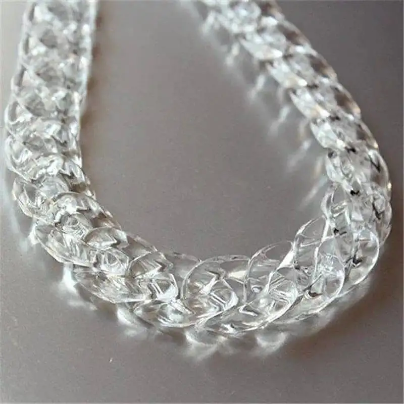 FishSheep Trendy Colorful Acrylic Chain Choker Necklaces For Women Statement Matte Resin Wide Chain Collar Neck Jewelry 2022 New image 3