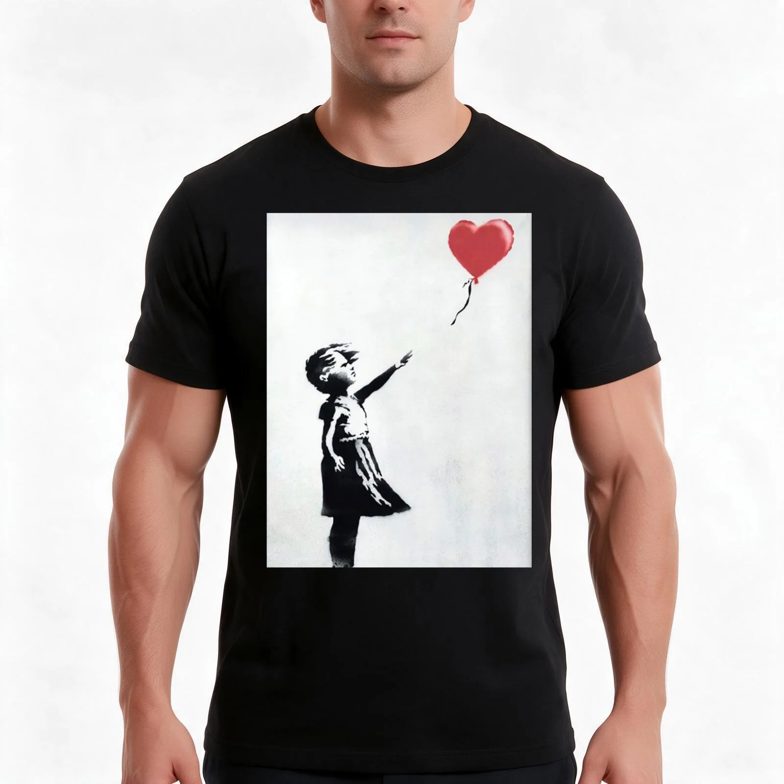 Bansky street art T-Shirt Summer Casual Cotton Tee Oversized Streetwear Tops Vintage Graphic Print Loose Fit Short Sleeve