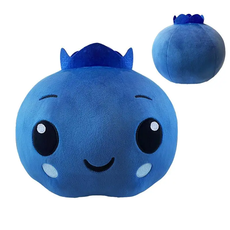 Blueberry Plush Stuffed Fruit Toy Cute Stuffed 38cm Lovely Cartoon Soft Blanket Lovely Fruit Pillow Doll For Kids Girls Birthday