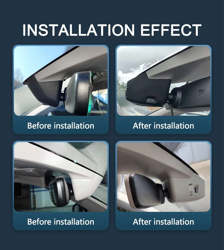 Für Volkswagen VW Tiguan (Mk2) 2016 2017 2018 2019 2020 2021 2022 2023 2024 Versteckte 4K UHD 2160P Wifi Auto Dvr Dash Cam Kamera – Detail 5
