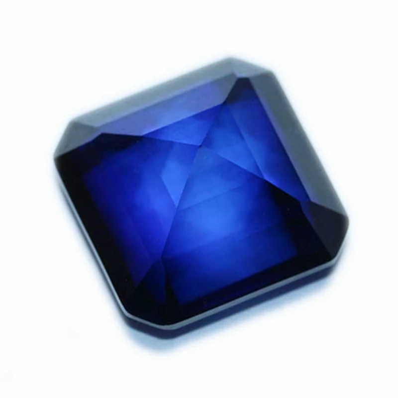 Hübscher loser blauer Saphir 10x10mm Asscher-Schliff loser Edelstein für Schmuckherstellung/Sammlung/Geschenk/Einsetzen Mohs-Härte Edelsteine – Detail 3