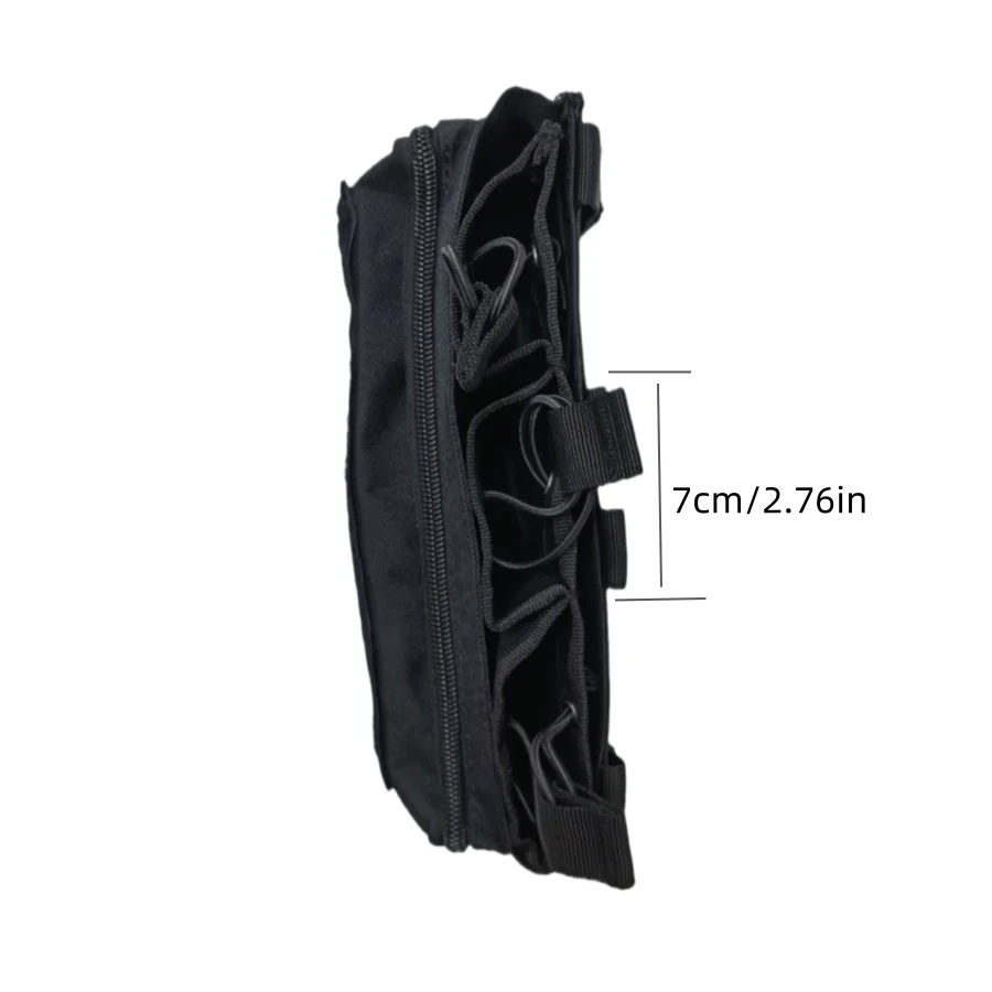 Outdoor Tactical MOLLE Camo Nylon Open Top Triple Magazine Pouch for Airsoft Paintball Shooting Hunting - view 3