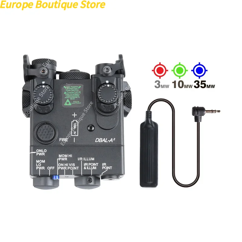 DBAL-A2 OGL PEQ-15 Outdoor Battery Box, Practical Green Laser Flashlight, Strobe Light Tail Switch for Model Parts