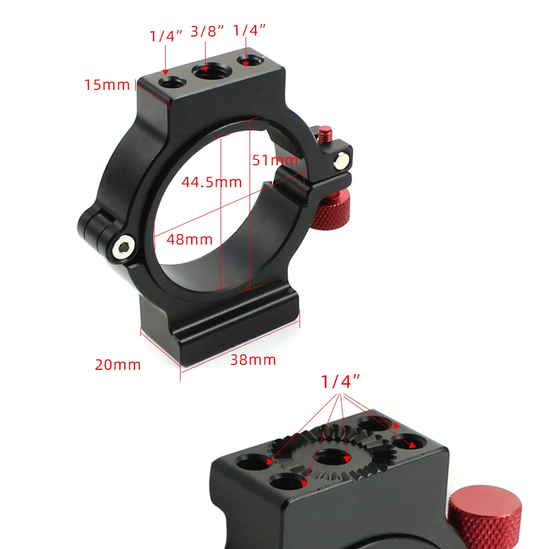 Gimbal Verlängerung Clip Montieren Mic Licht Monitor 1/4 Adapter für DJI Ronin S /RONIN SC Kran 2 Glatte 4 SPG2 G6 Plus Stabilisator – Detail 16