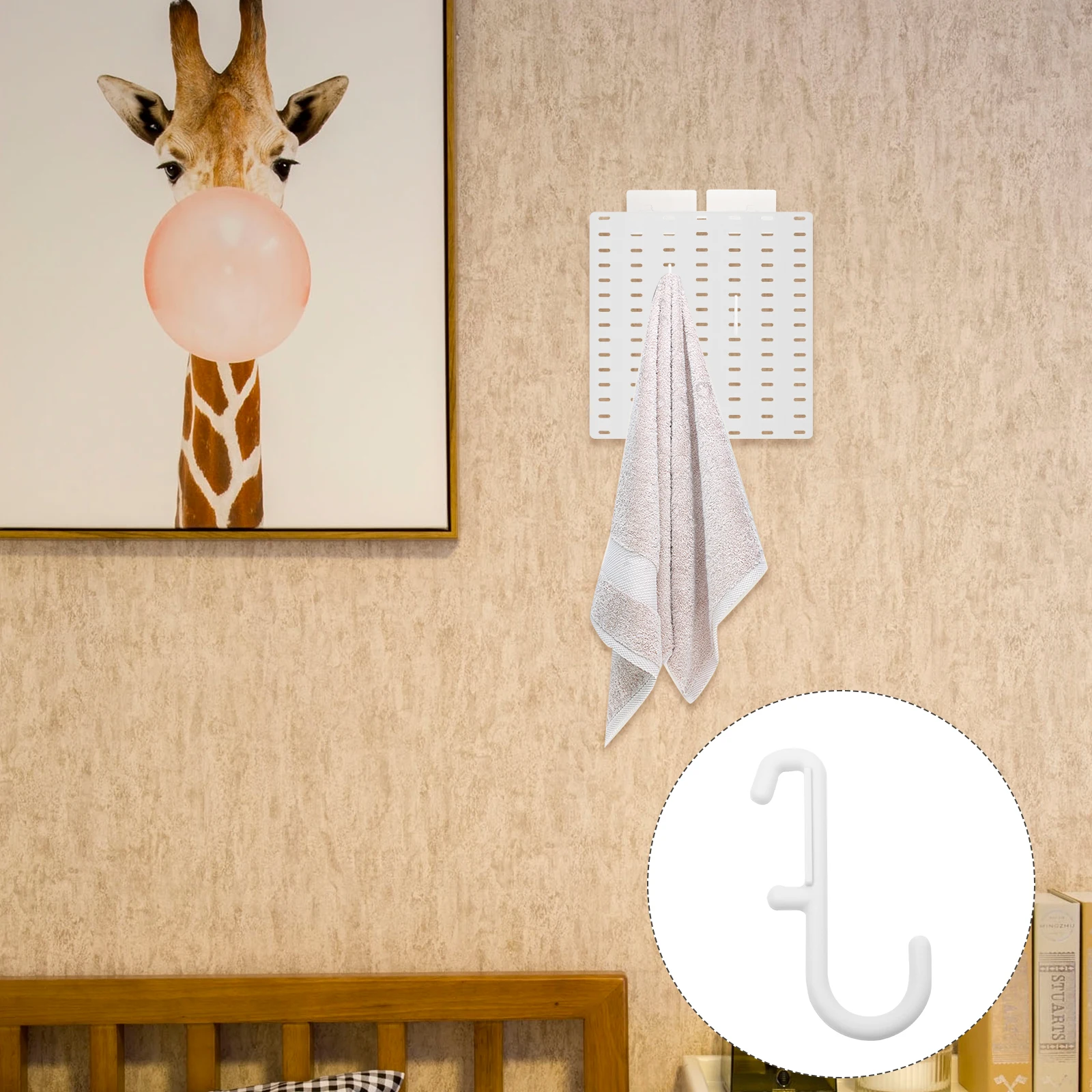 

7 Pcs Hook Pegboard Hangers Hooks for Hanging Desk Wall Organizer Shelving Shelf