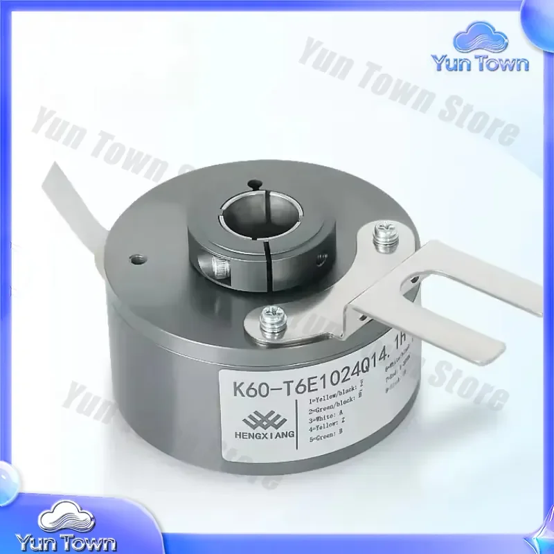 Hengxiang Incremental Encoder for 10-58HN-1024-SG82 1024 PPR Hollow Shaft Encoder 15mm Bore 5-30V DC Industrial Automation