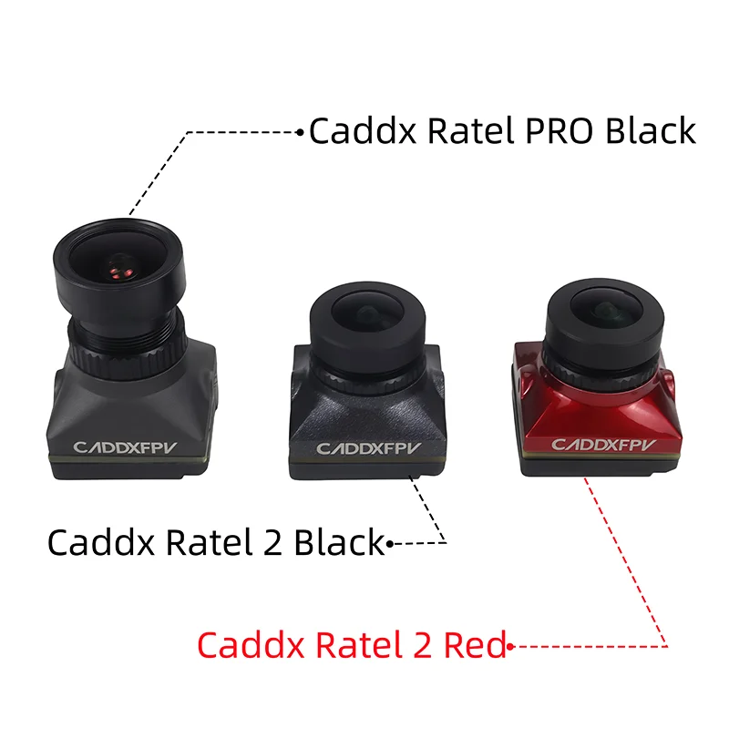 

CADDXFPV Ratel 2V2 Camera Ratel2/Ratel PRO 2.1mm Lens 16:9/4:3 NTSC/PAL Switchable Micro FPV Camera For RC FPV Quadcopter Drone