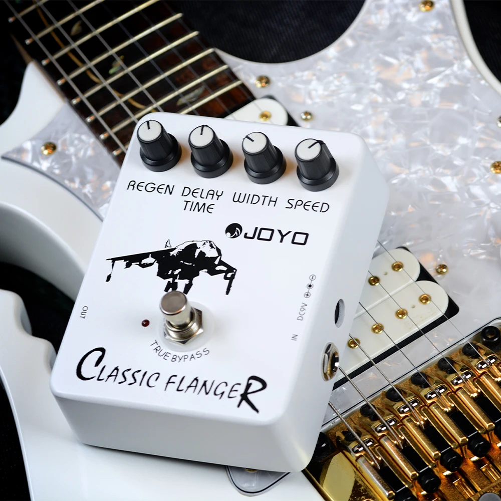 JOYO JF-07 Flanger Effects Pedal Metallic Flange & Rapid Tremulous Vibrato Sounds with BBD Circuit Electric Guitar Effect Pedal