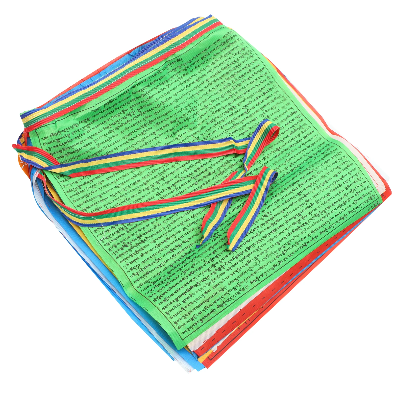 

Prayer Meditation Banner Pilgrimage Colorful Letter Printed Temple Buddhism Accessories Hanging Decorations