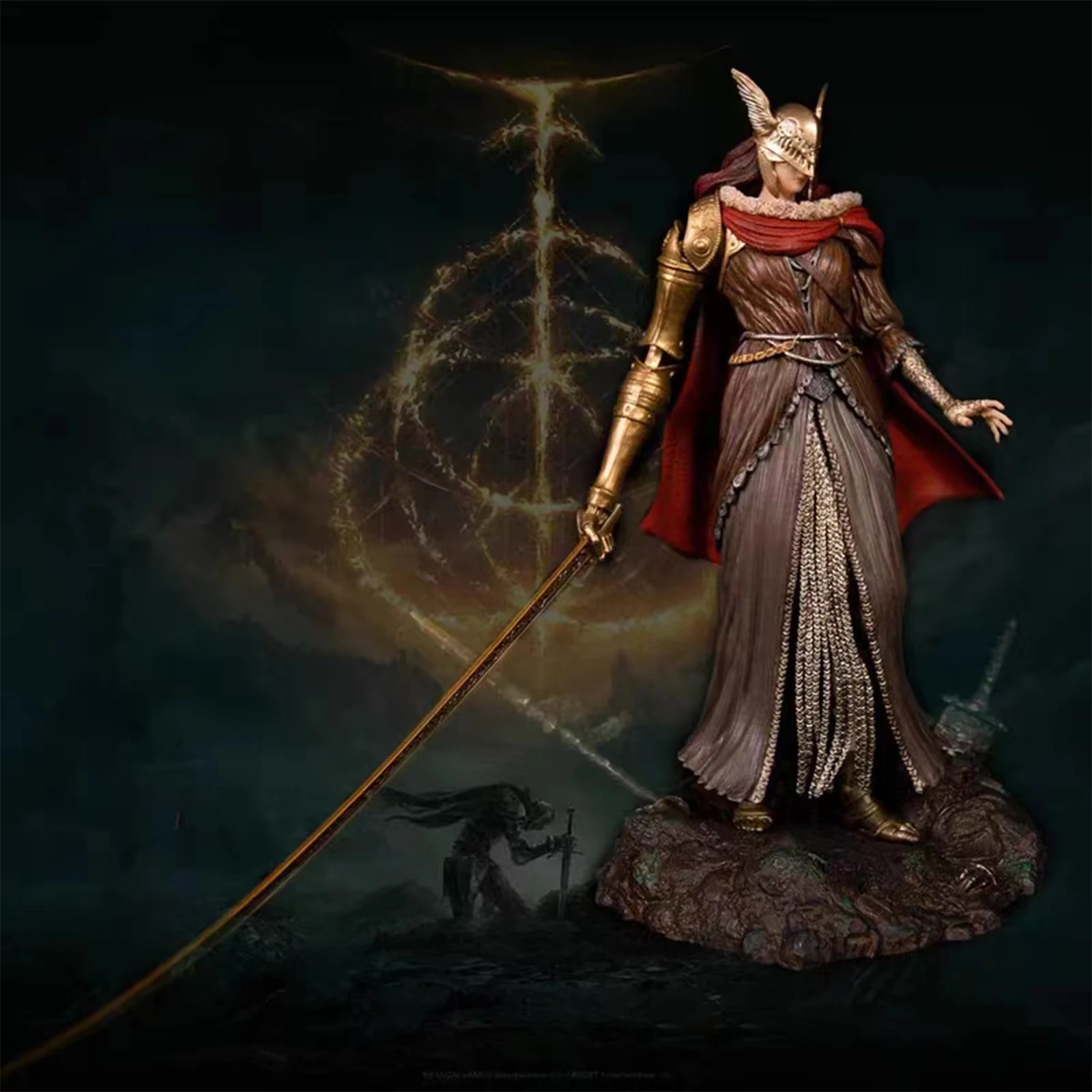 25cm/9.8in Game Elden Ring Figure Malenia PVC Statue Collection Sculpture for Game Fans