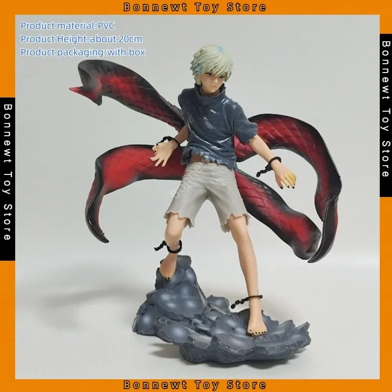 

New 20cm Tokyo Ghoul Awakening Ghoul Kaneki Ken double-headed carving hand model boxed ornaments For Friends gifts wholesale