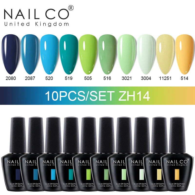NAILCO 15 مللي 10 قطعة/المجموعة الأزرق الألوان هلام مسمار البولندية UV هلام طلاء الأظافر الأرجواني مسمار Lakiery Esmalte قاعدة علوية مسمار الفن تصميم Vernis #3
