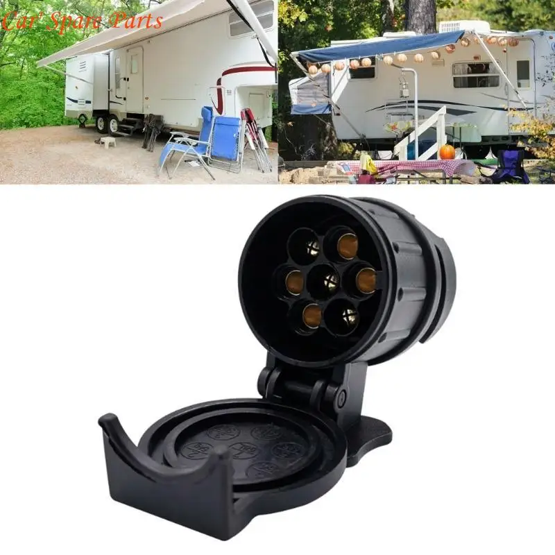 

Y4ua Легкий вес от 13 до 7 штифтов Адаптер прицепа 13 штифта до 7 -контактного буксирного адаптера для автомобиля