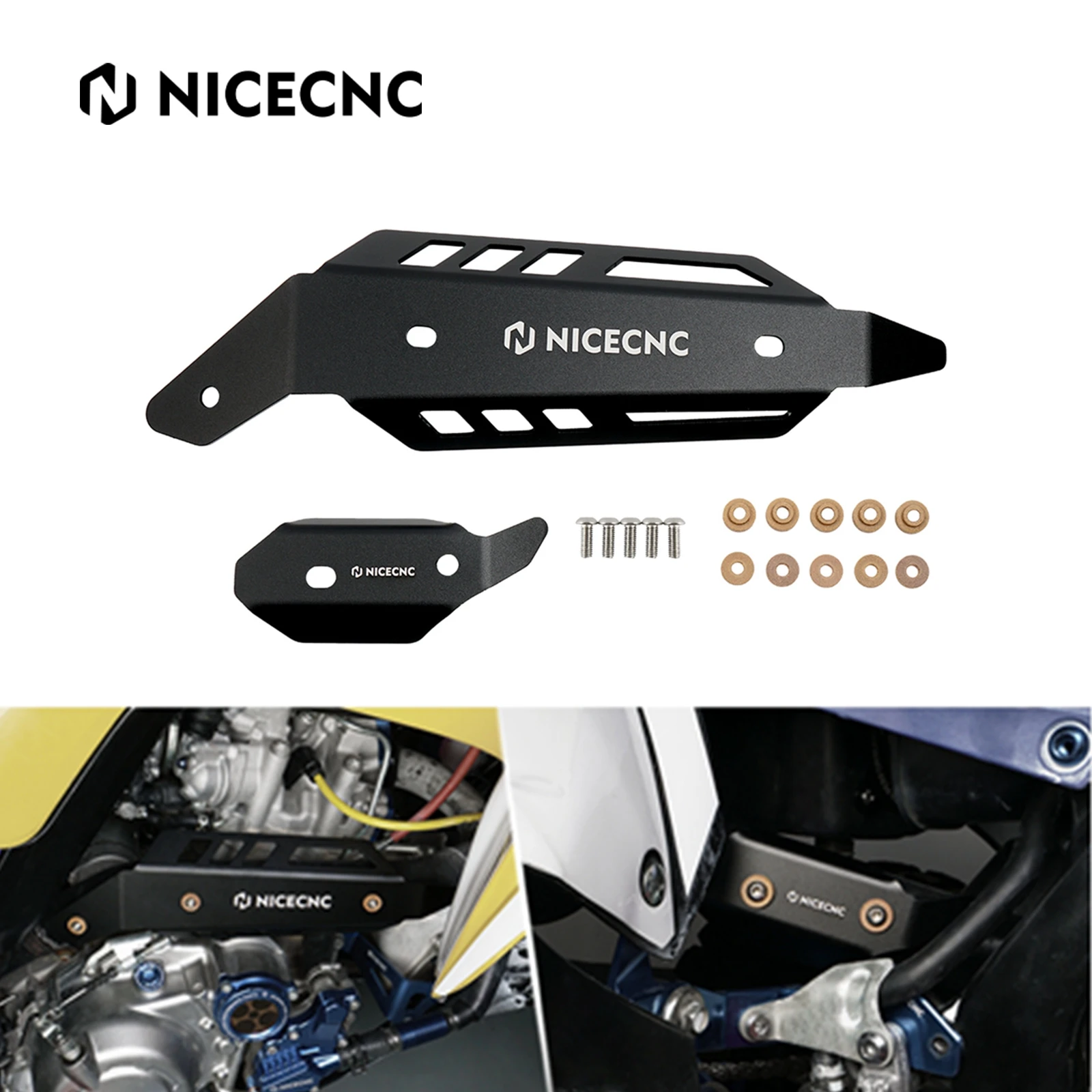 

NiceCNC Mid Pipe Heat Shield For Yamaha RAPTOR 700/R/SE/SPECIAL 2015-2024 2016 2017 2018 2019 Cover Guard Protector ATV Aluminum