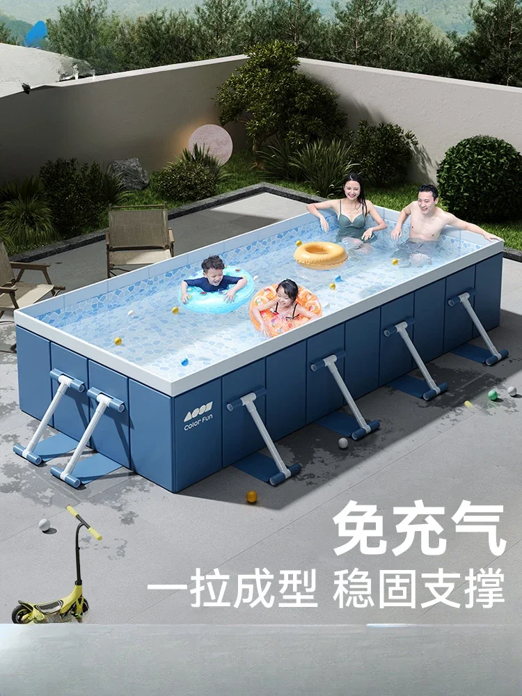 Swimming Pool Family Children Foldable Pool Family Baby Swimming Bucket Outdoor Large Stand Swimming Pool Free of Air