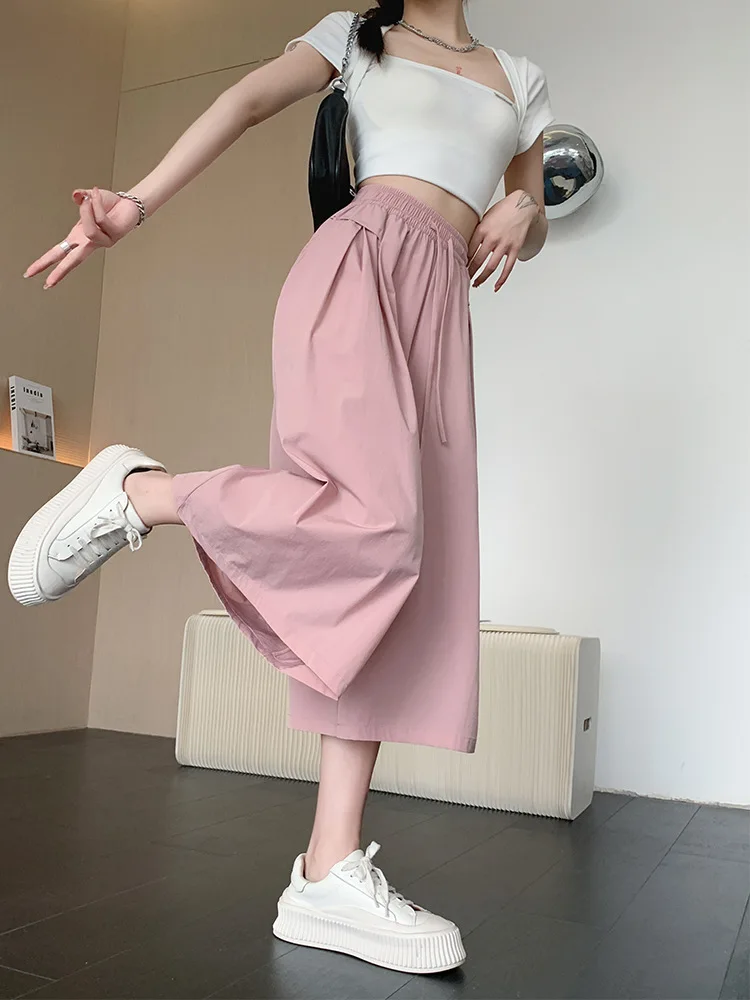 Silk Wide Leg Yamamoto Pants Culottes Spring and Summer Thin Women's Slimming Loose Drooping Figure Flattering Wide Leg Pant