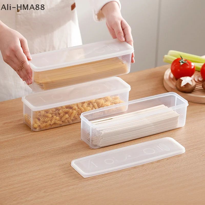 HMA88- Storage Box Plastic Spaghetti Preservation Box Food Holder Fresh-keeping Sealed Green Oonion Container Box Kitchen Fridge