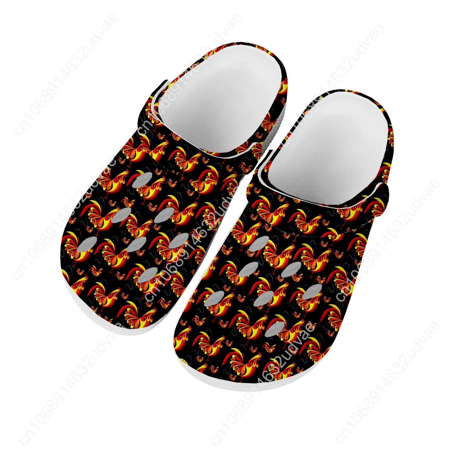 

Cartoon Rooster Print Sandals Men Women Teenager Fashion Water Shoes Garden Breathable Comfort Beach Custom Slippers