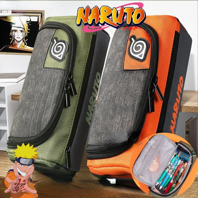 Naruto Kakashi Stationery Box Pencil Bag Large Capacity Students Pencil Cases Pen Bags Storage Box Kid Stationery Supplies Gift