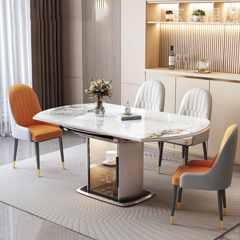 Comfortable Cushioned Dining Table Salon Industrial Kitchen Table Stable Restaurant Tavolo Pranzo Commercial Dining Furniture