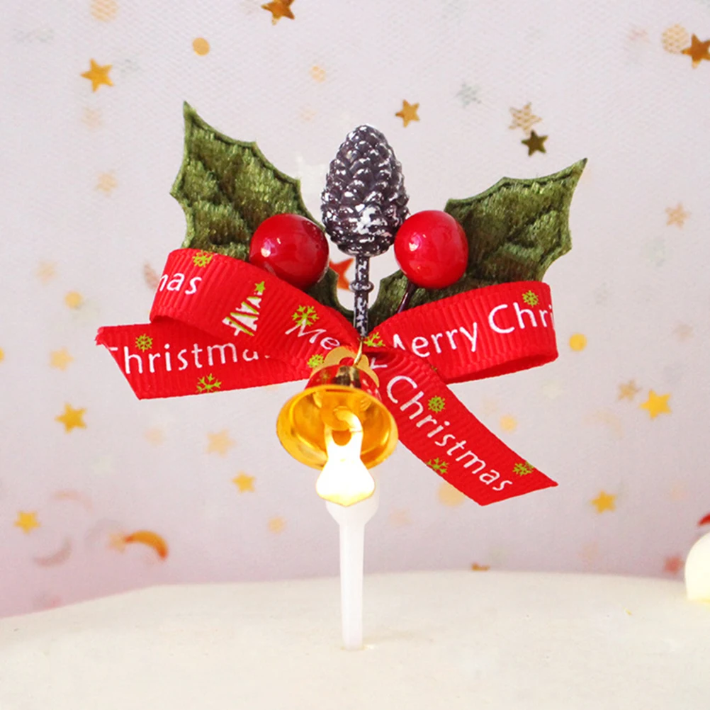 

12 PCS Christmas Tree Wreath Merry Cake Decorations Picks Baking Cupcake Toppers Garlands