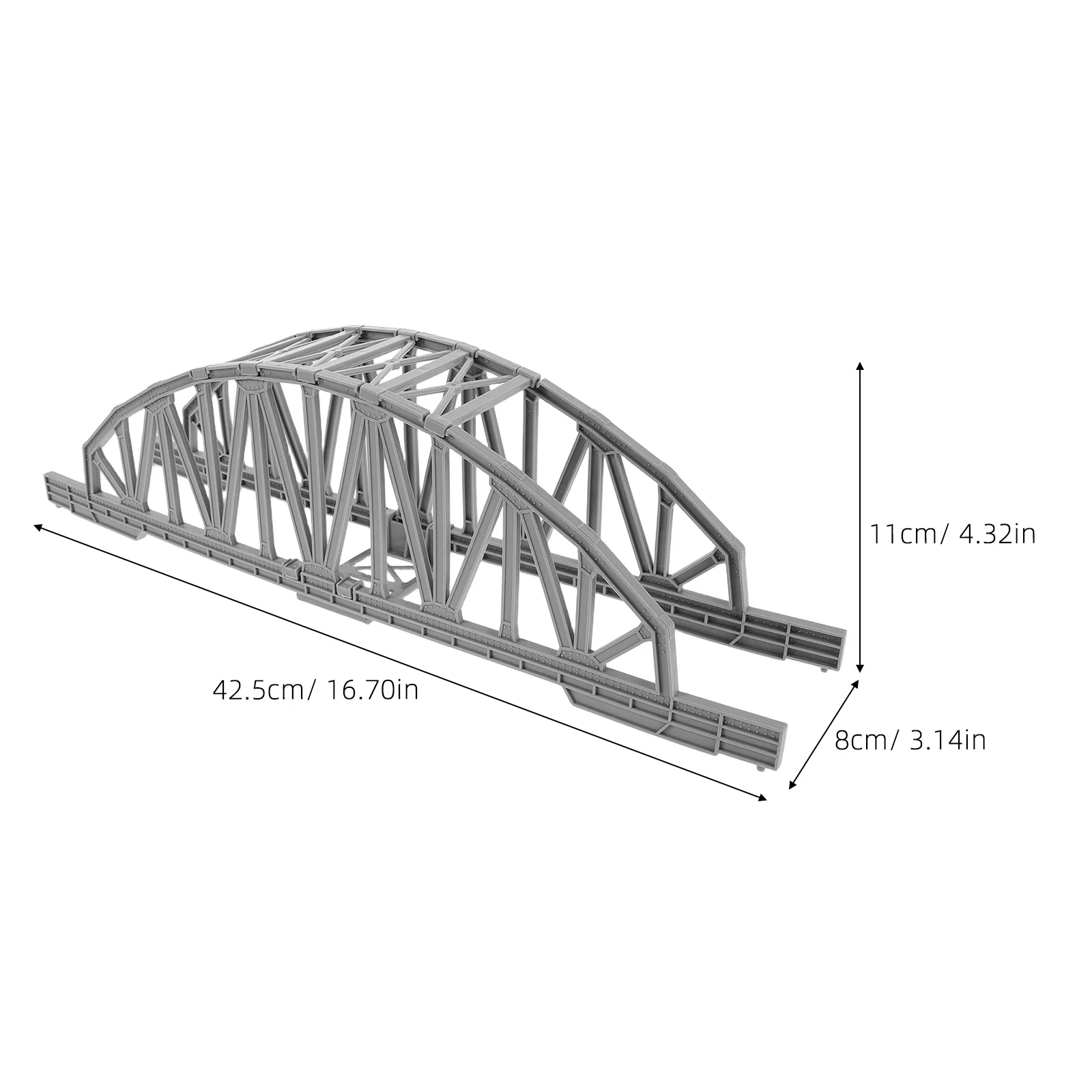 Simulação ponte ferroviária de plástico trem pista conector para crianças diy layout trem ponte acessórios criança sistema pista parte