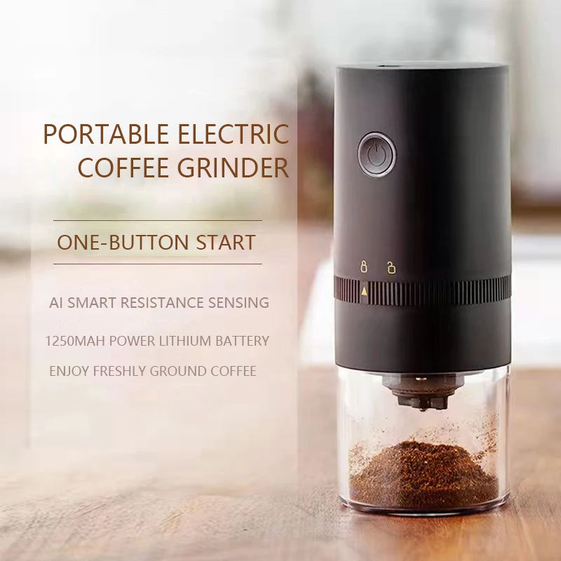 

Coffee Grinder Electric USB Charging Portable Coffee Matching Utensils Gear Adjustment Wireless Small Automatic Grinder