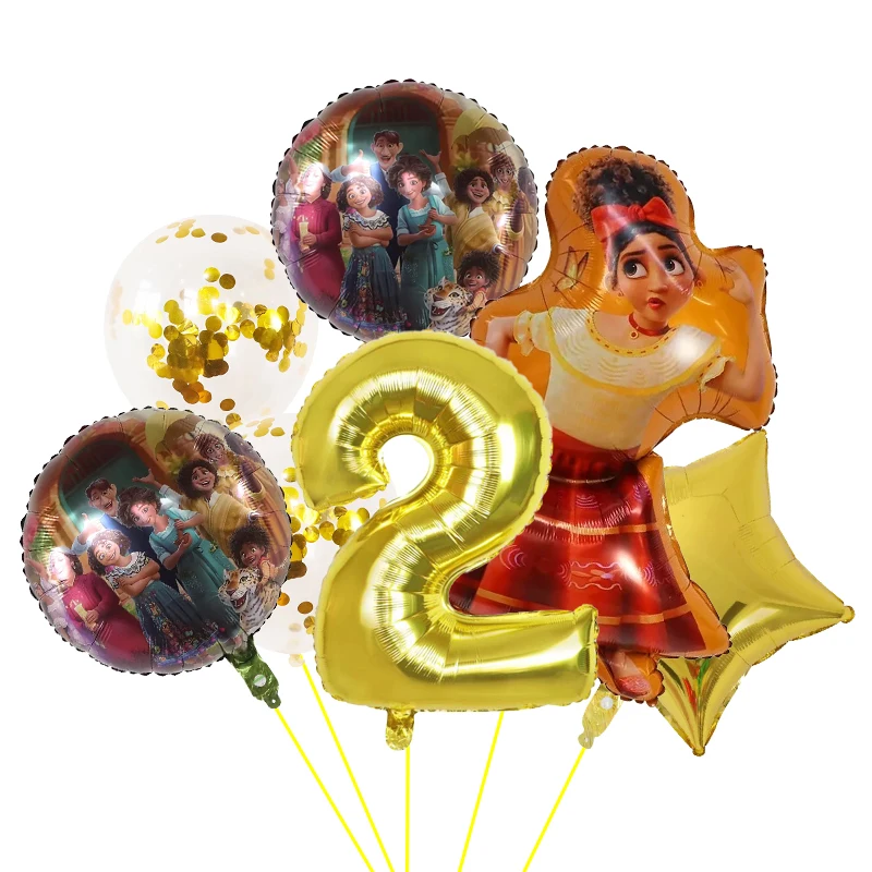 1 Set Disney Encanto Balloons Mirabel Isabella Luisa Dolores Antonio Balloons Kids Birthday Party Decor Baby shower Party Globos