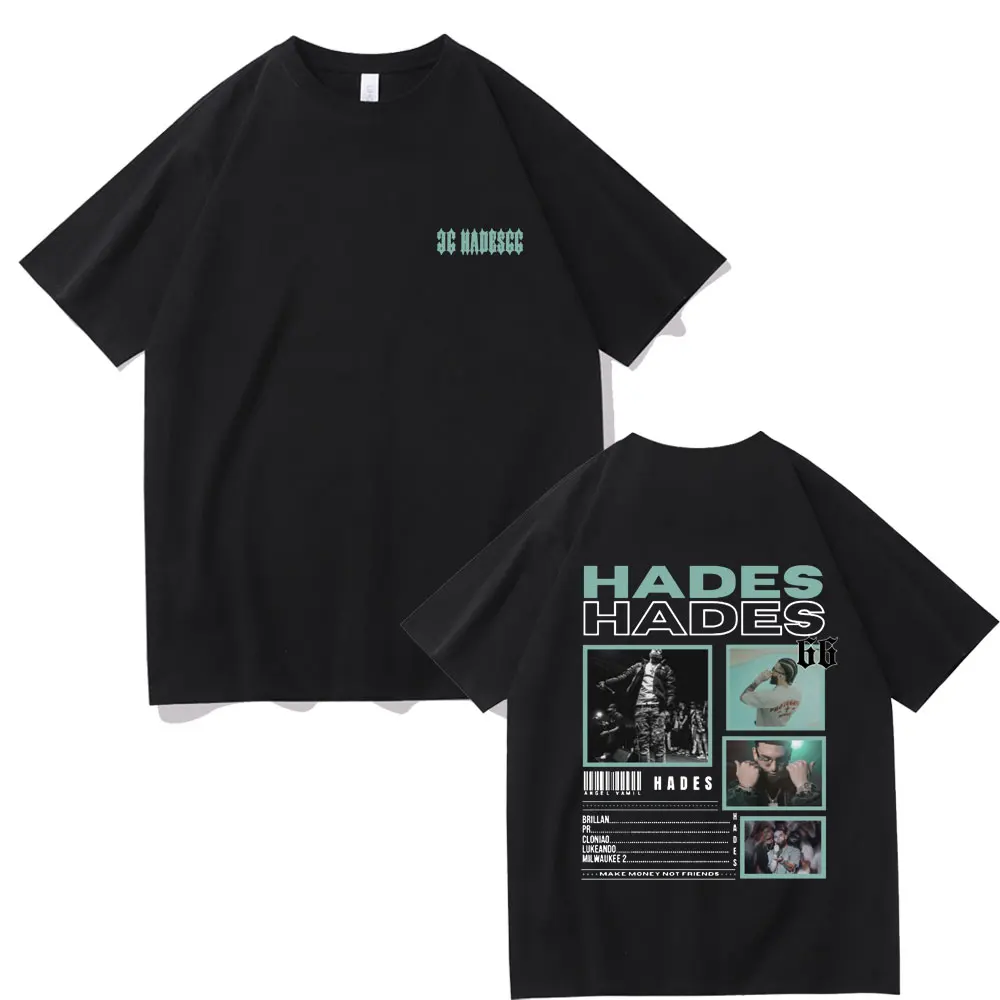 Rapper Hades 66 Make Money Not Friends Graphic T-shirts Men Women Fashion Hip Hop Oversized T Shirts Men's Vintage Streetwear