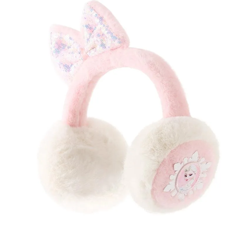 Miniso-bufanda con orejeras para niños, cálida, de felpa, para invierno, cálida, para niñas, cubierta para las orejas, orejera gruesa para bebé