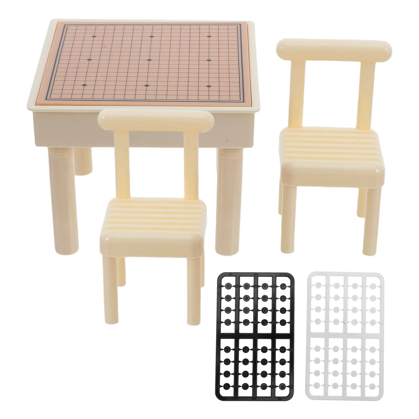 

Набор миниатюрной мебели для кукольного домика: шахматный стол, стулья, имитация мебели, набор для настольных игр, мини-аксессуары для творческих игр, микро-набор