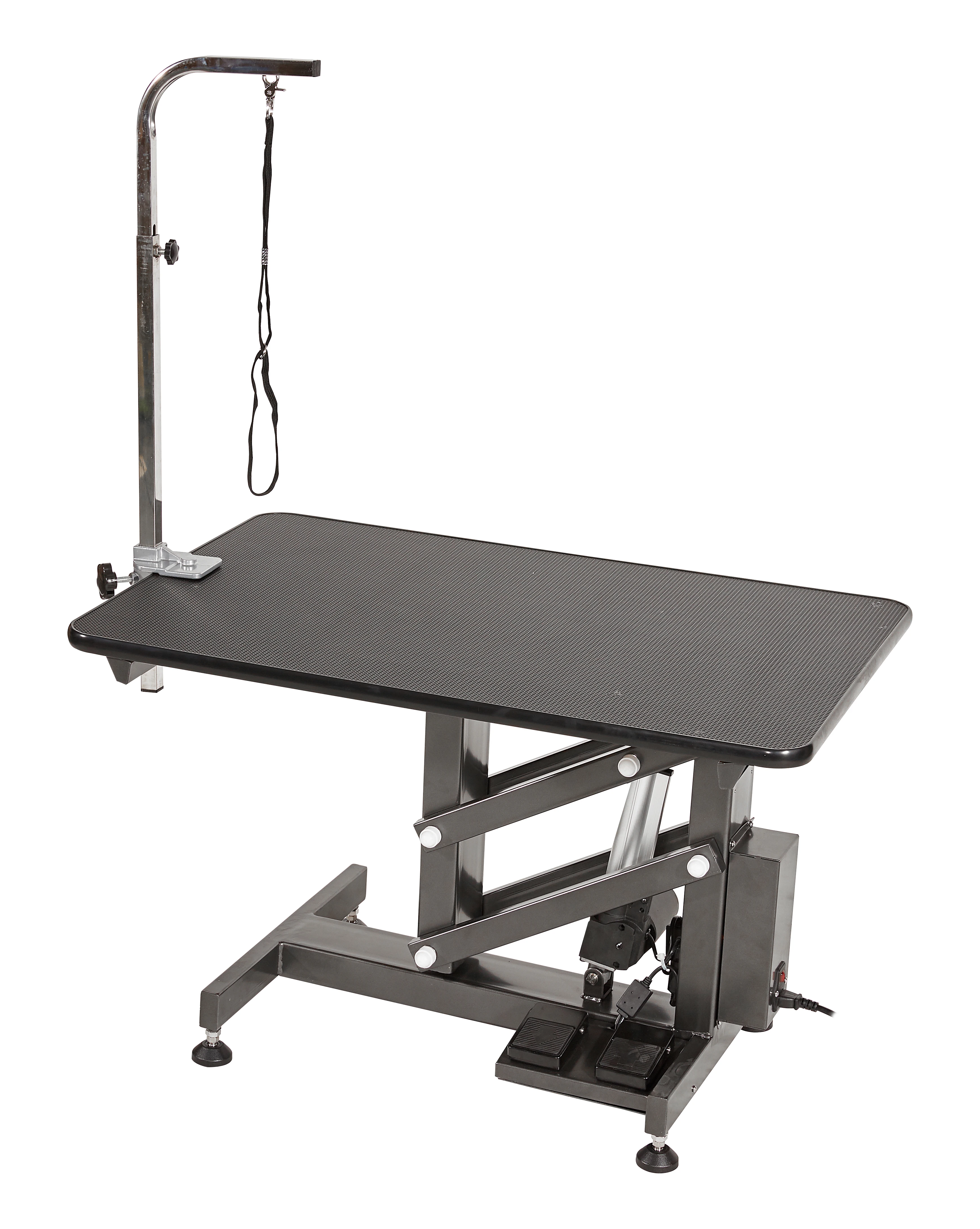YSH Veterinary All Black Grooming Table Easy to Clean Cat and Dog Hair Cutting square Table Simple Lifting Grooming Table