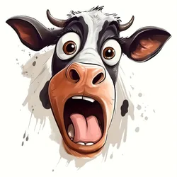 Humorous Cow Decals - PVC Material, Multi-Surface Adhesive Stickers for Cars, Motorcycles, Laptops, and More -