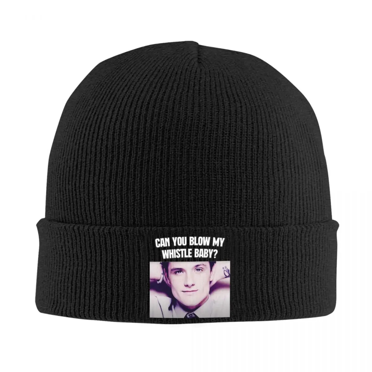 Josh Hutcherson Bonnet Hats Can You Blow My Whistle Baby Beanie Hats Graphic Knitting Hat Spring Street Men Women Head Wrap Caps