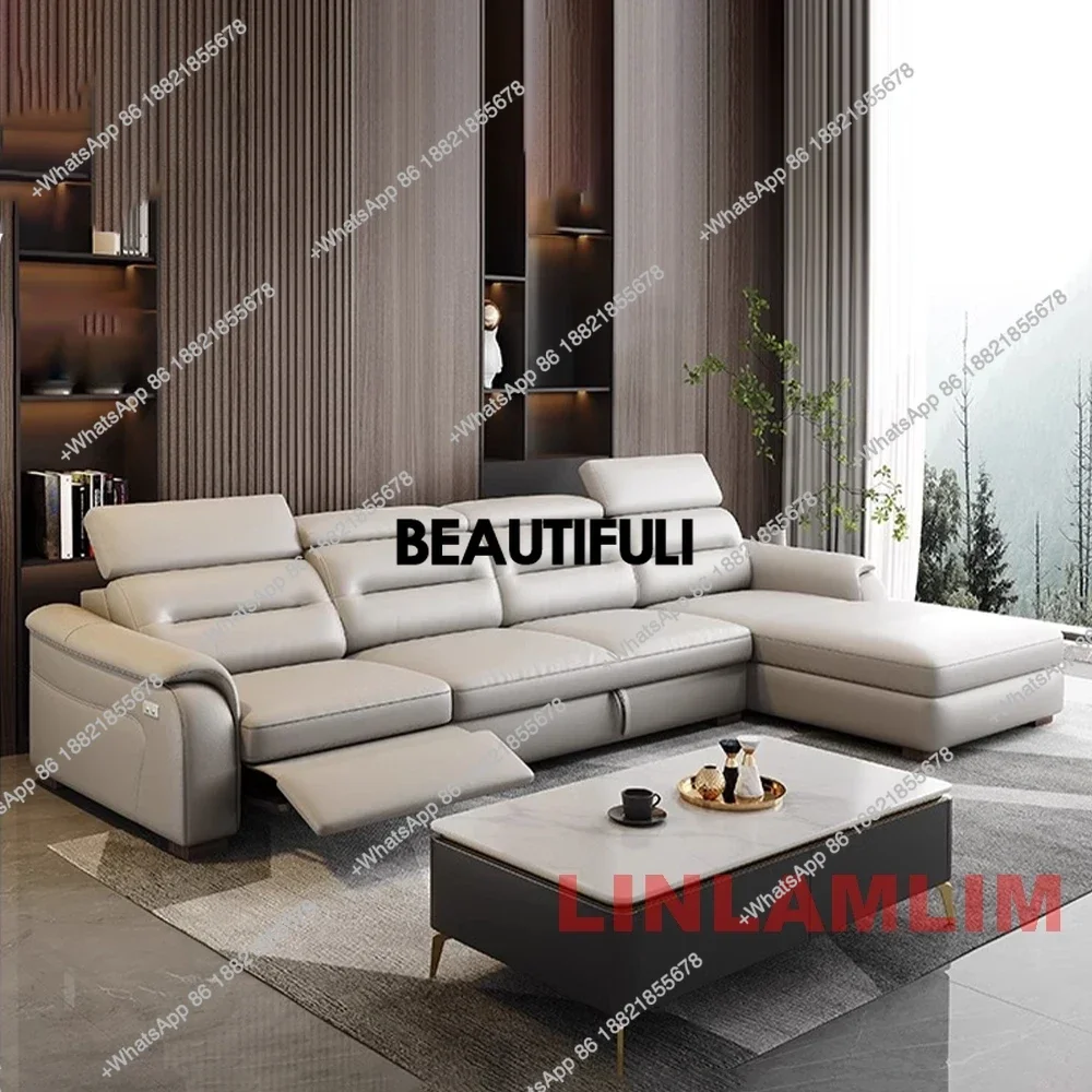 Multifunctional Convertible Sofa Bed With Eletric Recliner, Folding Sofa Cama With Power Reclining Seats & Storage Box