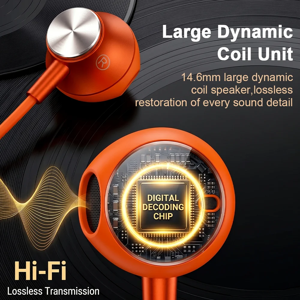 For iPhone 17 Pro Max USB Type C Wired Headphones HiFi Surround Sound Earphones For Samsung Galaxy S26 S25 Xiaomi In Ear Headset view 4