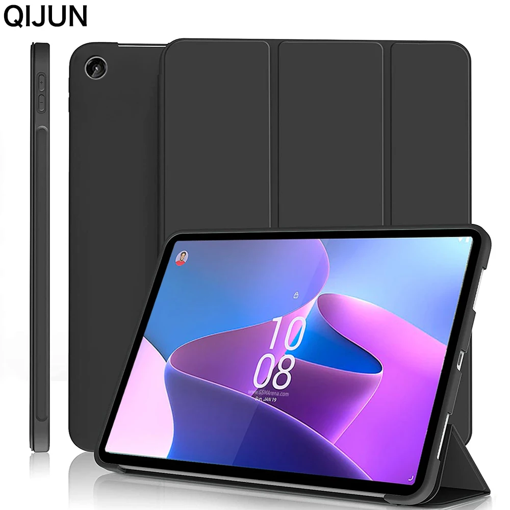 For Lenovo Tab M10 Plus 3rd Gen 10.6 TB-128FU/128XU/125FU Case Cover Tri-Fold Stand Funda For Tab Xiaoxin Pad 10.6 TB-128XC Case