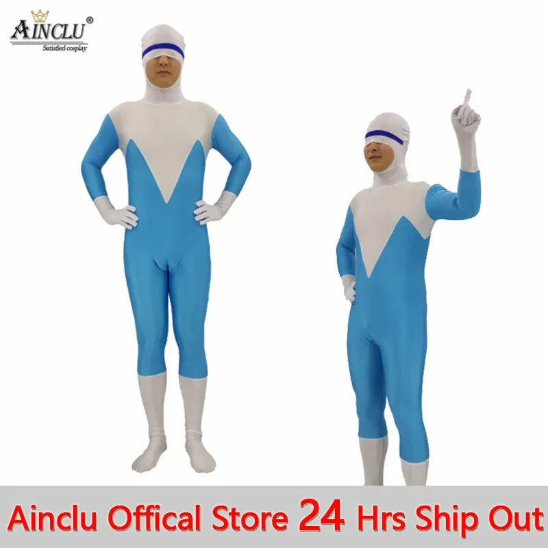 Ainclu 24 Hrs Shipping Out Boys Men Frozone Lucius 최고의 코스프레 의상 스판덱스 영화 The Incredibles Bodysuits Jumpsuits